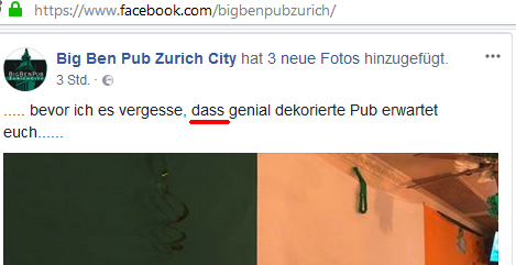 facebook.com, Big Ben Pub, Zürich